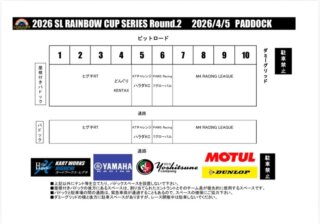 🌈レインボーカップシリーズ第2戦
《4月5日開催》
パドックとエントリーリストの発表です